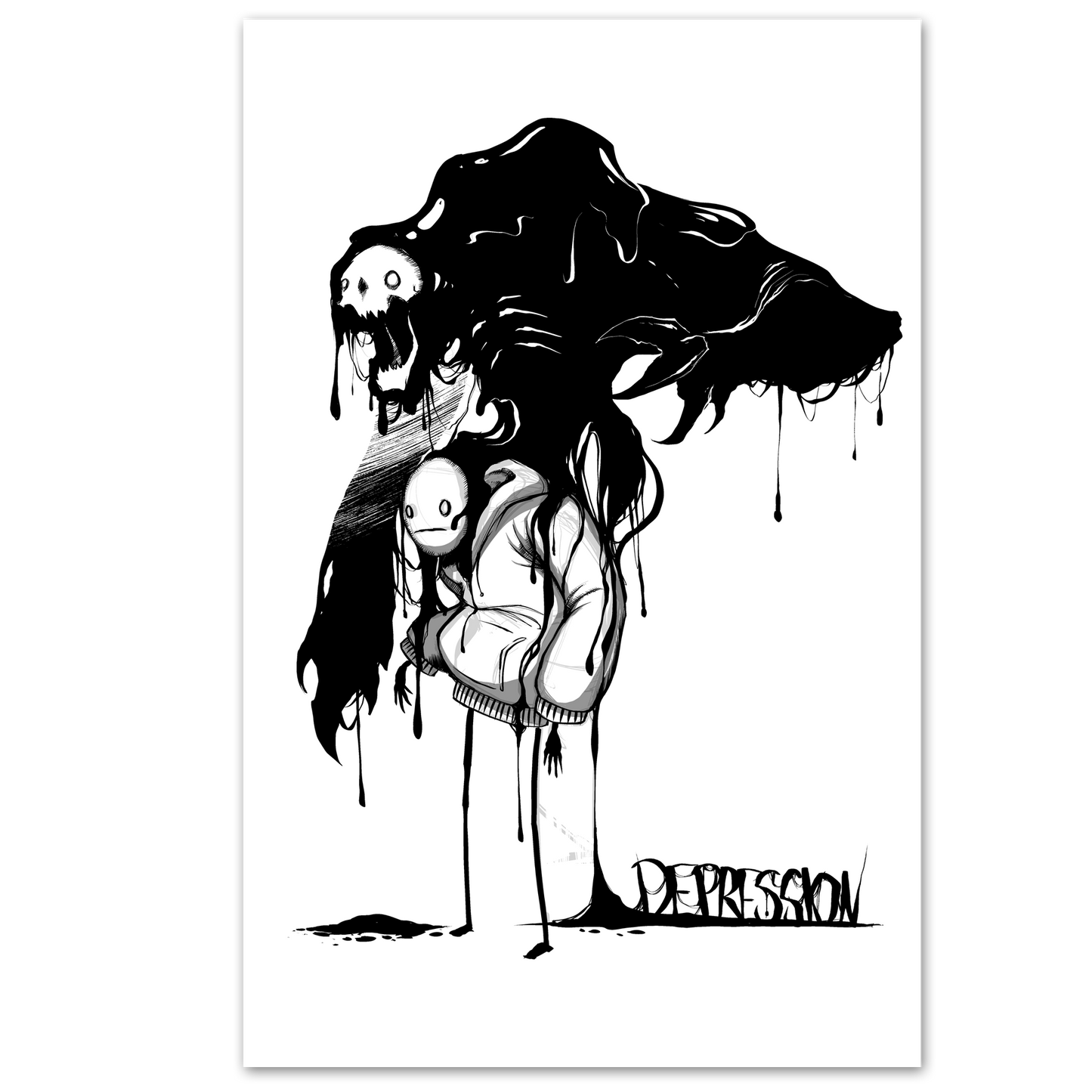 Depression Oil Print