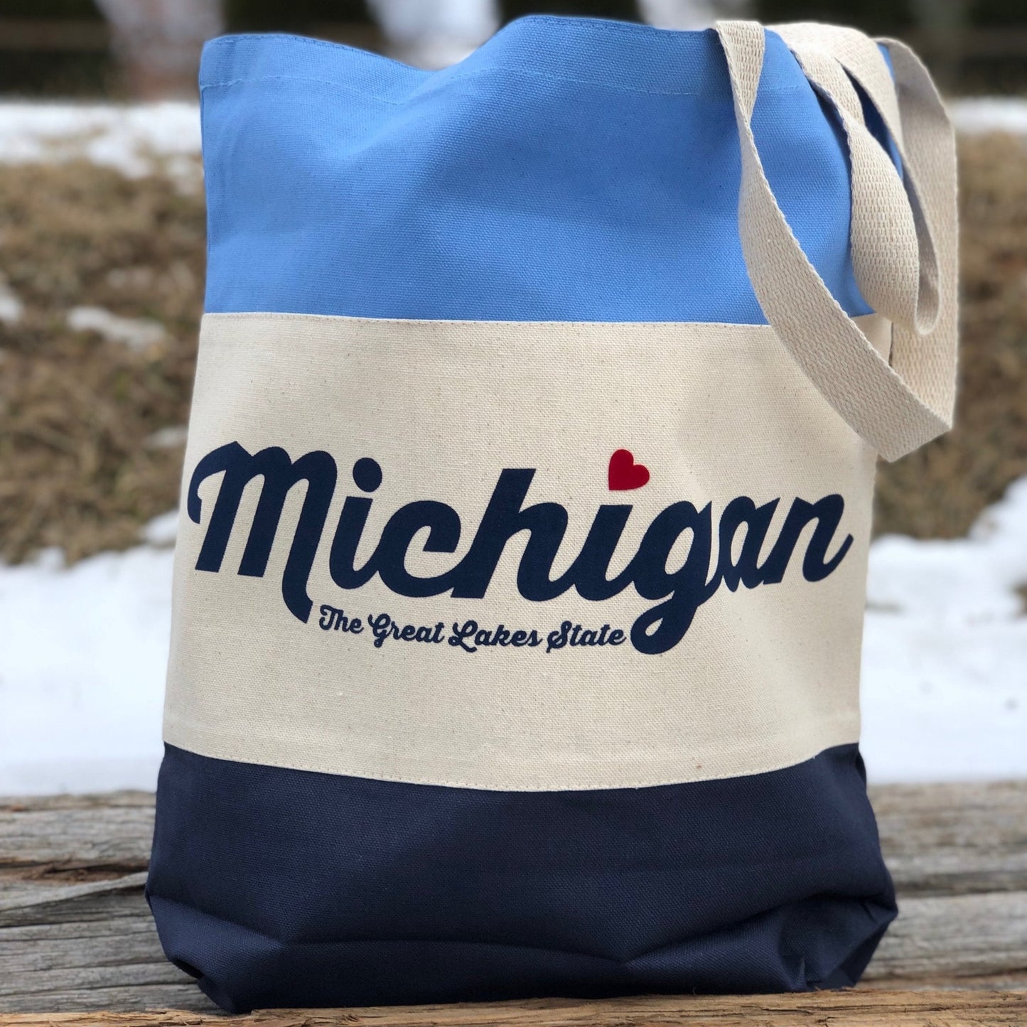 Tote Bag - Michigan TGLS Stripe – Blue/Navy