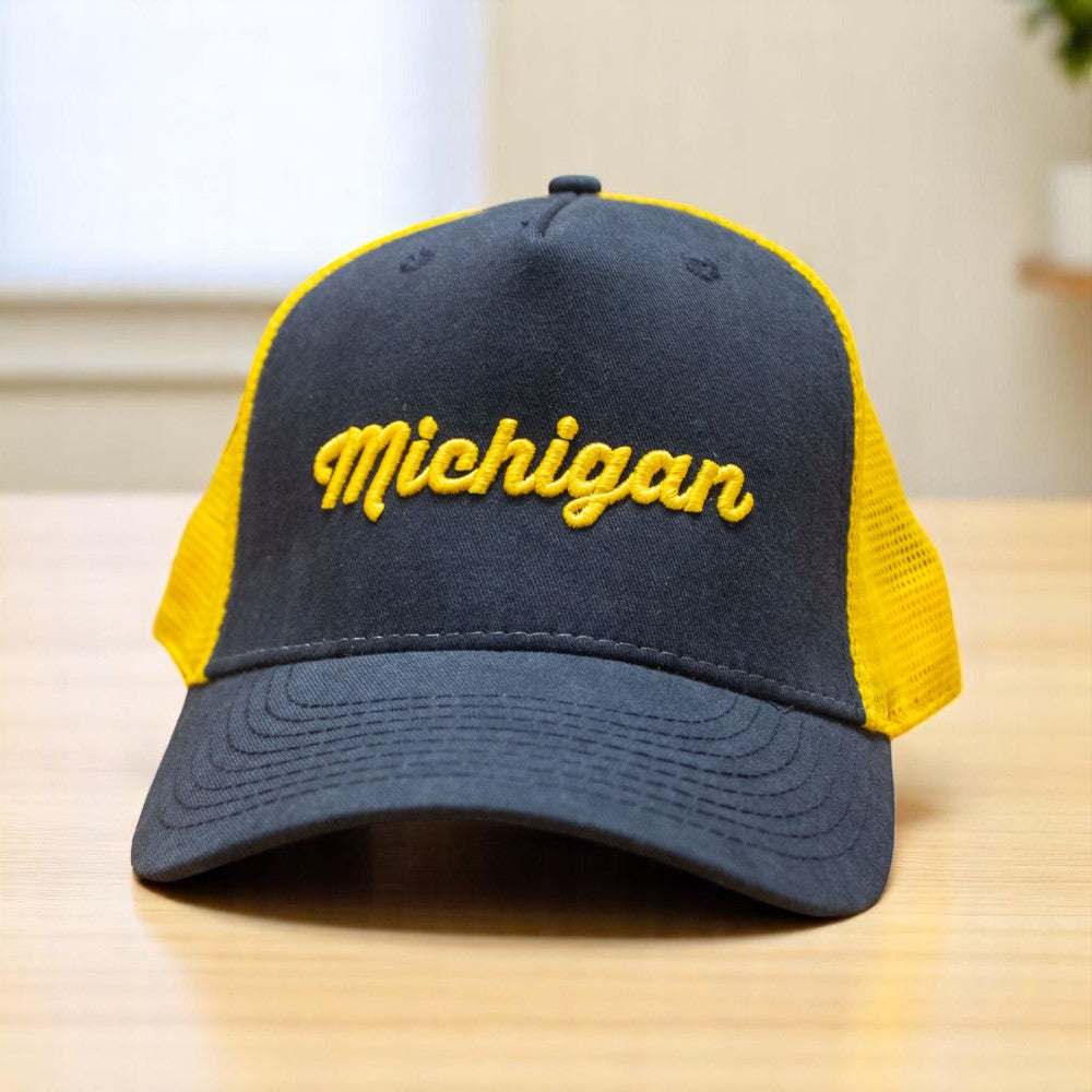 Hat - Michigan Script Classic Trucker