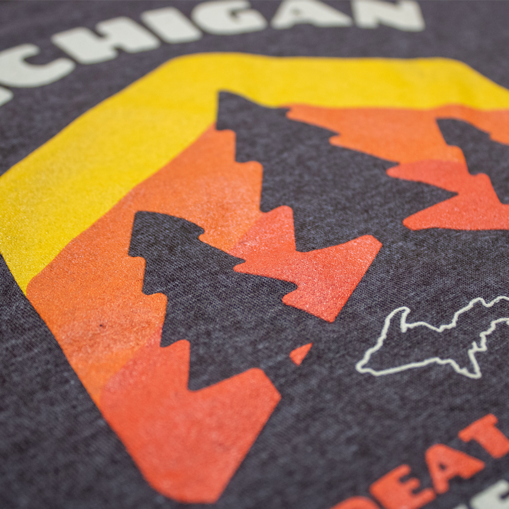 Ladies Michigan Pines T-shirt - Heather Brown