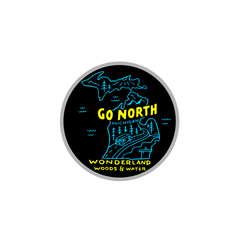 Sticker - Michigan Go North Circle