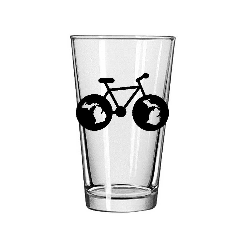 Pint Glass - Michigan Bike