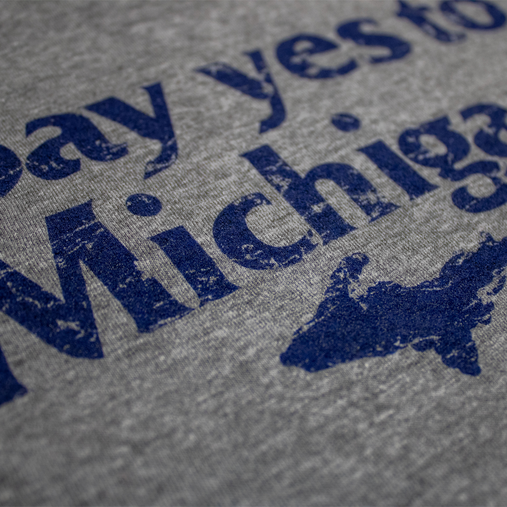 Youth - Say Yes To Michigan T-shirt - Triblend Grey