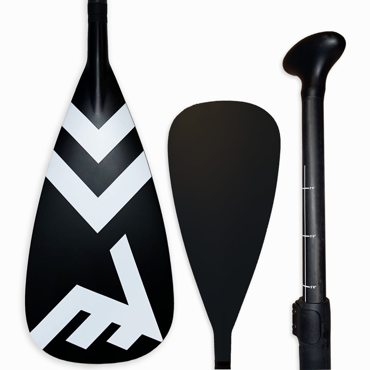 Carbon-Fiberglass Adjustable Paddle with ABS Edge - Black