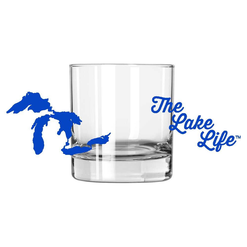 Whiskey Rocks Glass - Michigan The Lake Life