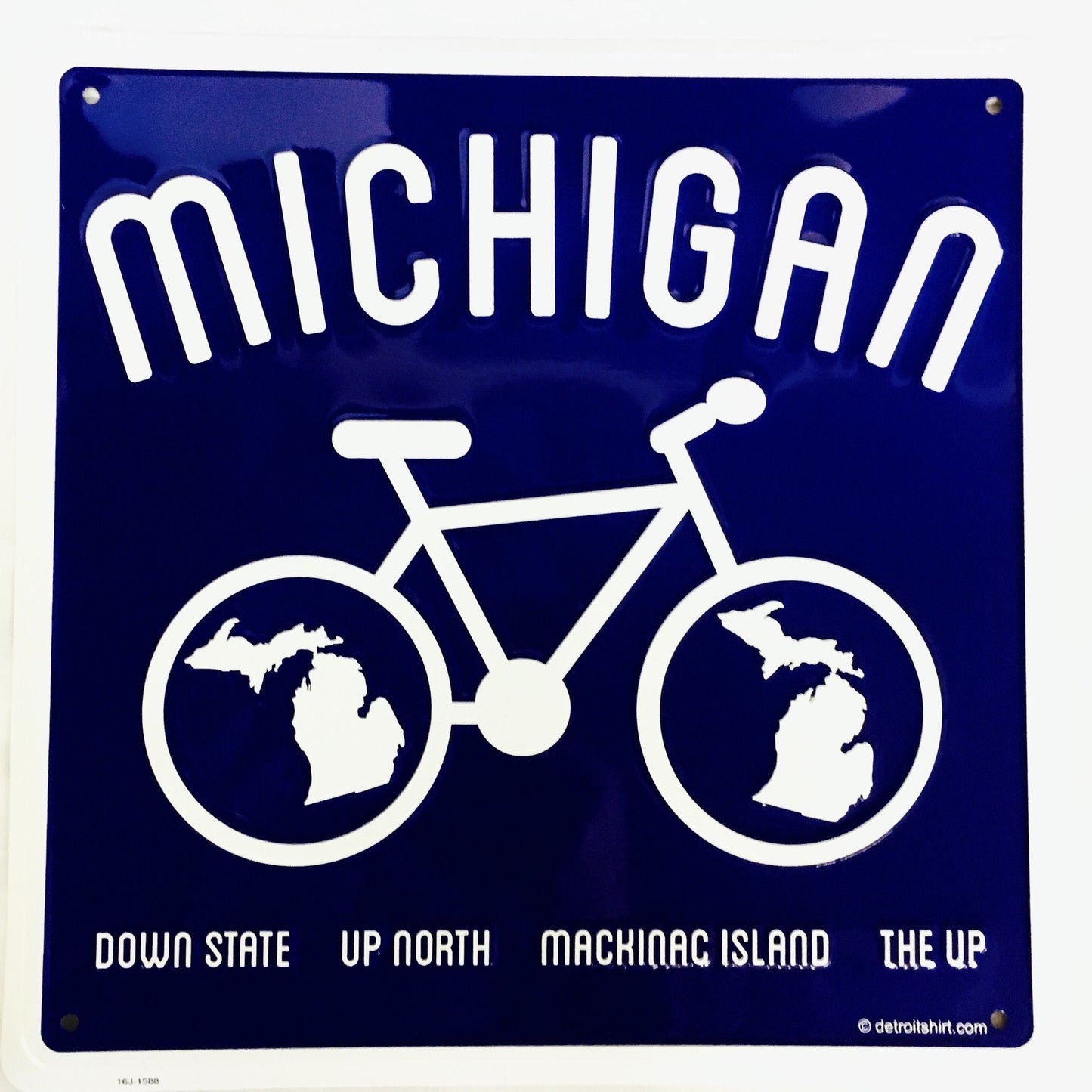 Metal Sign - Michigan Bike