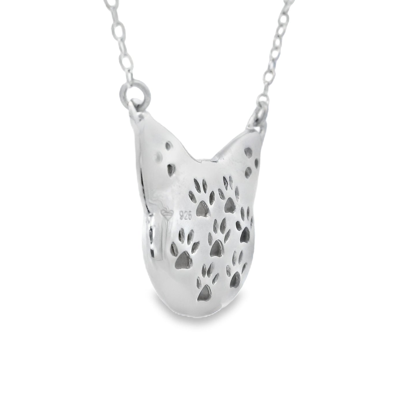 Natural .05ct Diamond Animal Pendant Sterling Silver