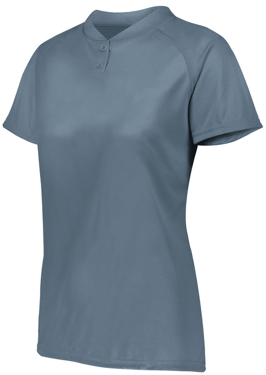 Ladies Attain Wicking Two-Button Softball Jersey