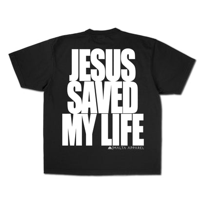 [PRE-ORDER - SHIPS NOVEMBER 7TH] Jesus Saved My Life PUFF PRINT - Black