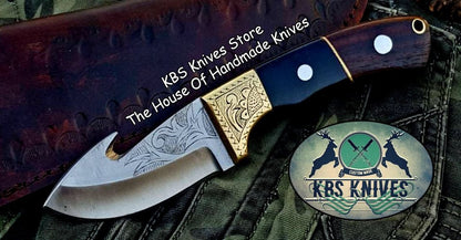 Custom Handmade D2 Tool Steel Guthook Skinner Knife