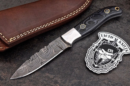 Custom Handmade Damascus Steel Skinning/Camping/Hunting Knife