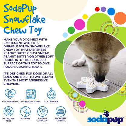 Snowflake Nylon Dog Chew Toy for Aggressive Chewers | USA Made & FDA Compliant
