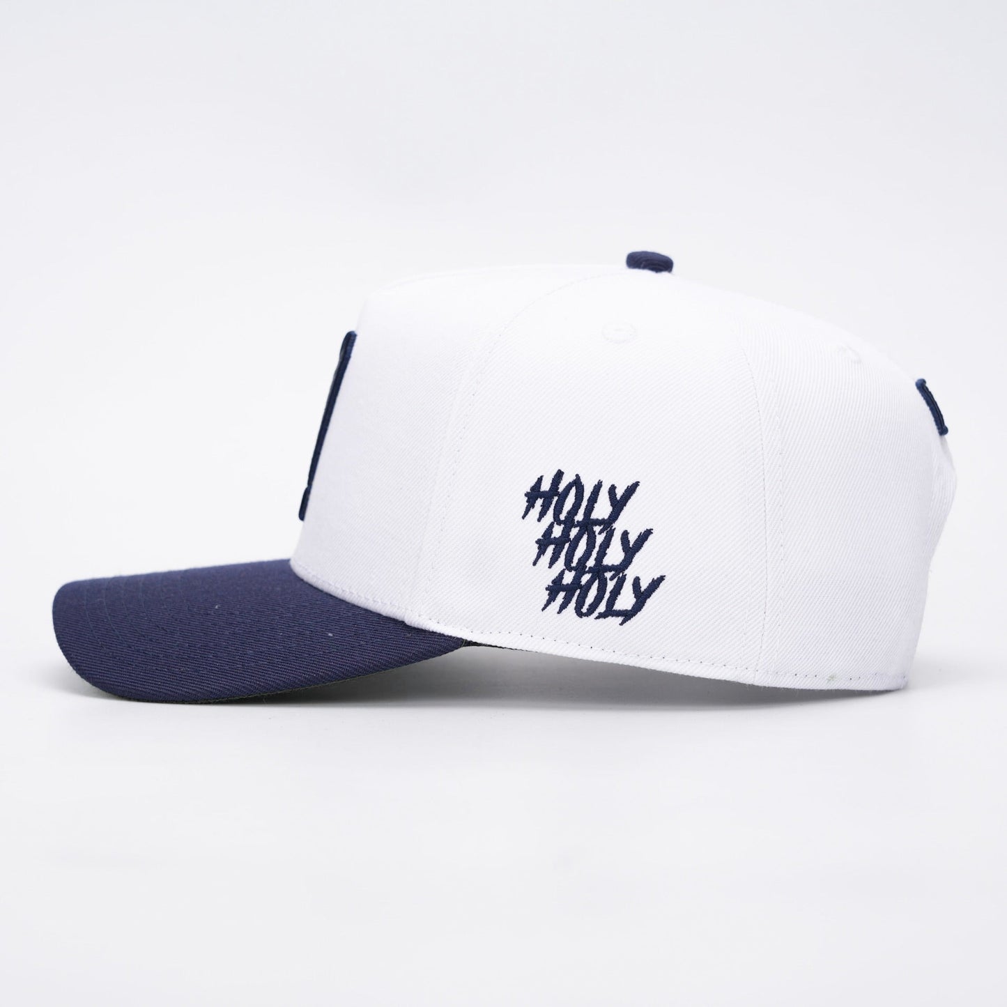 ‘7’ Premium Wool Blend SnapBack - White/Navy