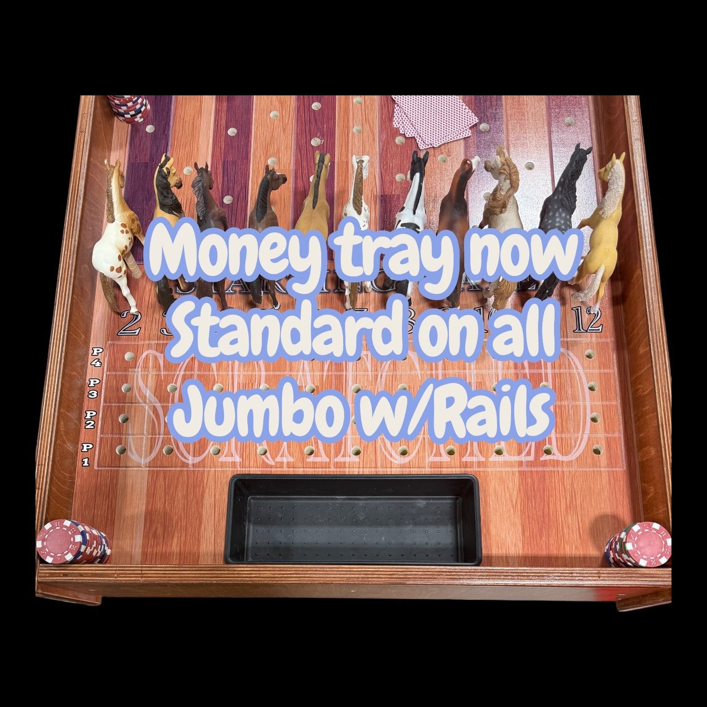 Safari Theme -  Jumbo 24”x48” Horse Game with Integrated Chip Pot Large Party Games/ Camping