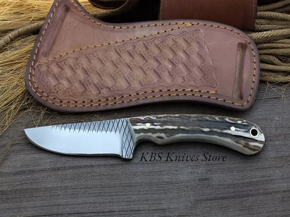 Ridge Rider – Antler Handle Cross Draw Sheath Knife for Sale