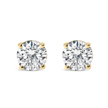 14K White Gold 3.0 Cttw Lab Grown Diamond Solitaire Stud Earrings
