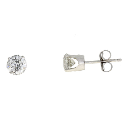 1.00ct Diamond Stud Earrings 14KT White Gold