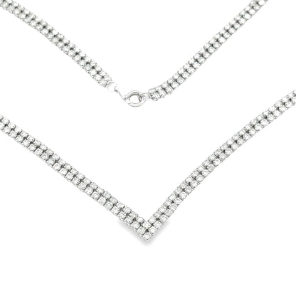 7.00ct Diamond Tennis Necklace 14KT White Gold