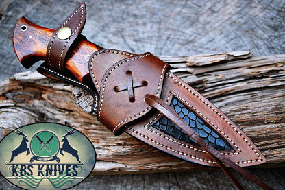 Custom Handmade Damascus Steel Hunting Knife
