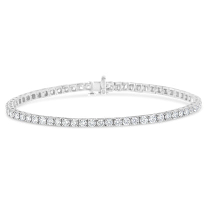 IGI Certified 4.0 Cttw Diamond 14K White Gold Classic 7â€ Tennis Bracelet (H-I Color, I1-I2 Clarity)