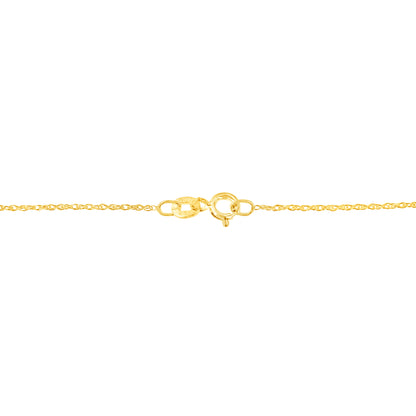 10K Yellow Gold 1/4 cttw Prong Set Round-Cut Diamond Open Heart 18" Pendant Necklace (K-L Color, I1-I2 Clarity)