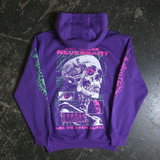 Are We Even Alive Pullover Hoodie Purple