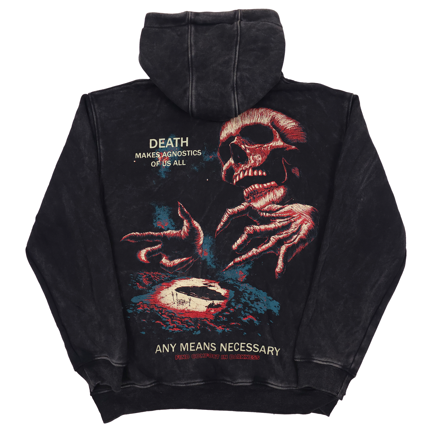 Agnostic Zip Up Hoodie Black