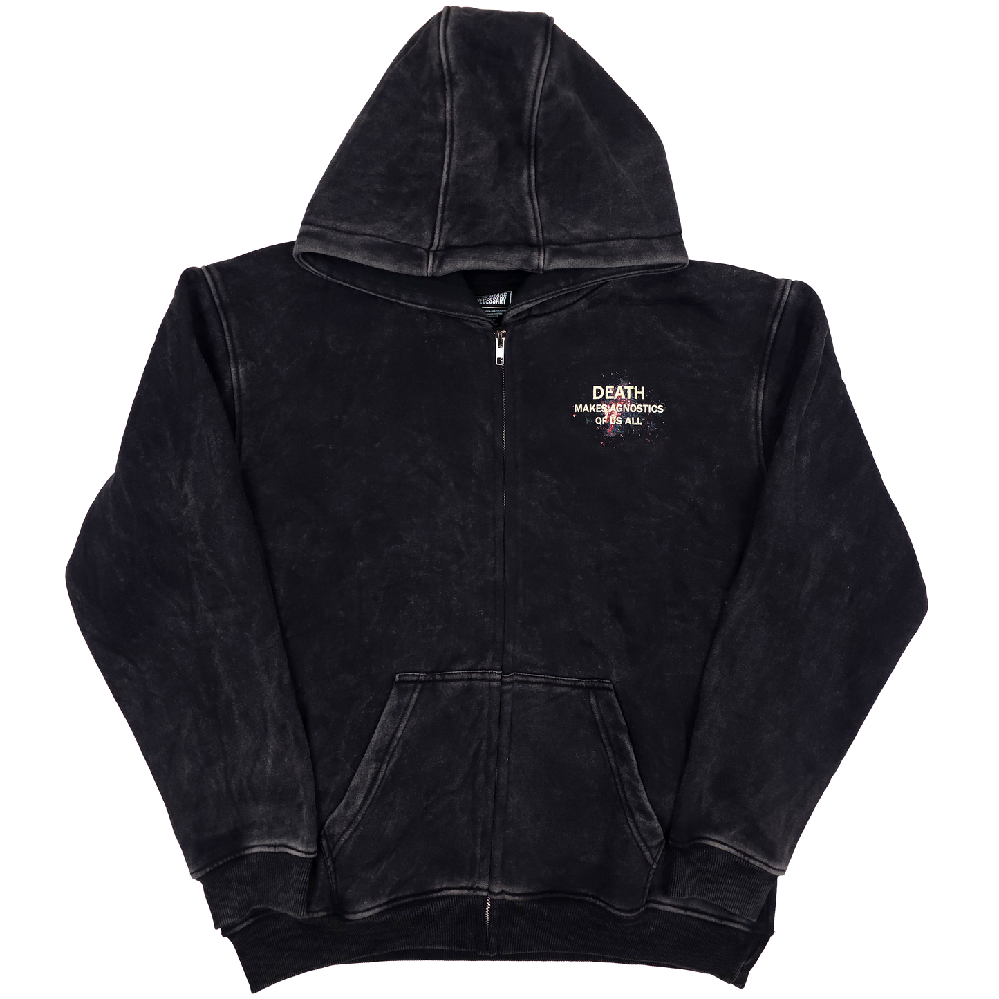 Agnostic Zip Up Hoodie Black