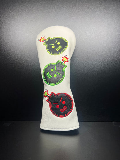 Angry Bombs White Headcover