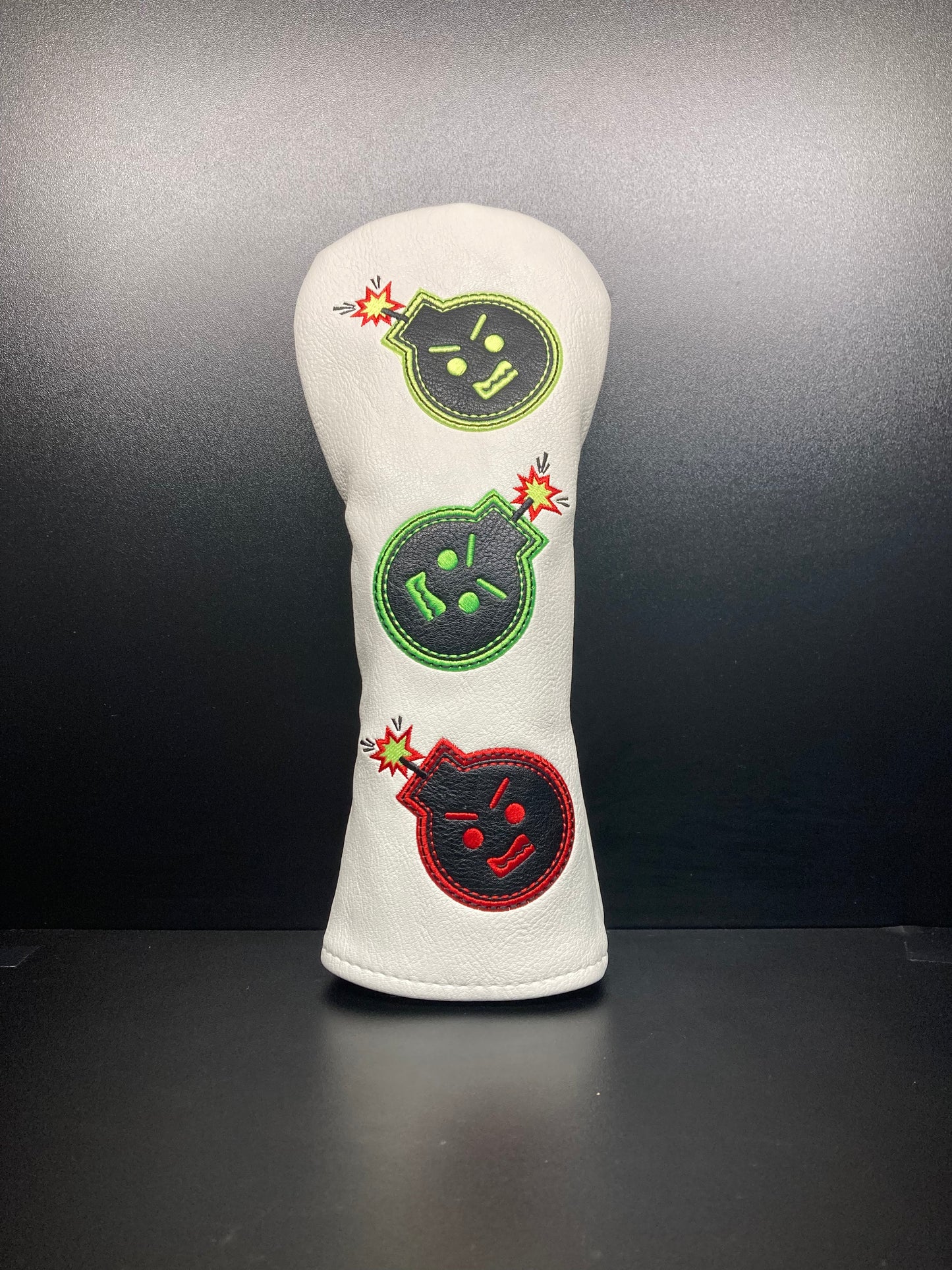 Angry Bombs White Headcover