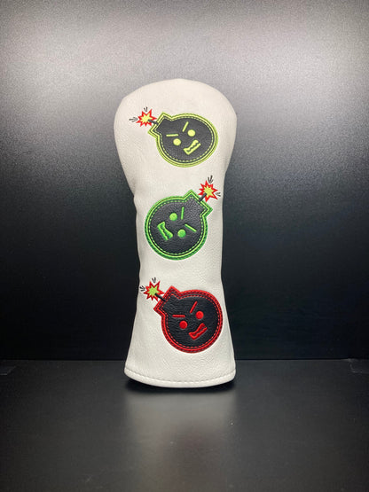 Angry Bombs White Headcover