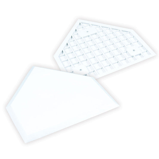 WHITE HOME PLATE WITHOUT SPIKES