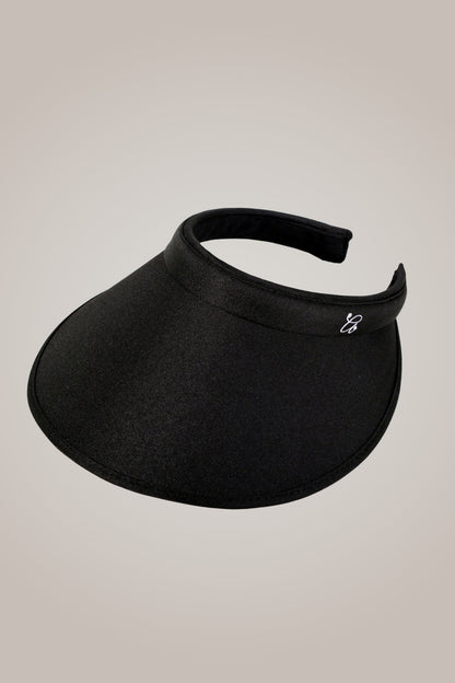 Black Wide Brim Slide On Visor