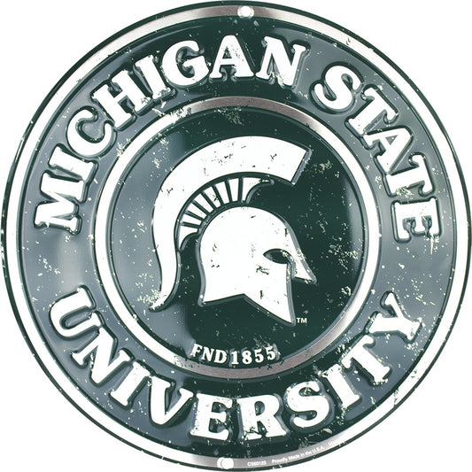Metal Sign - Michigan State Spartans Circle