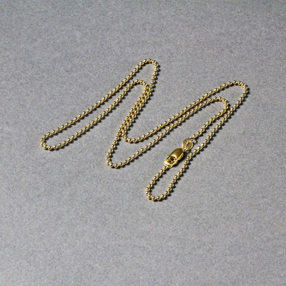 18k Yellow Gold Bead Chain 1.5mm (1.50 mm)