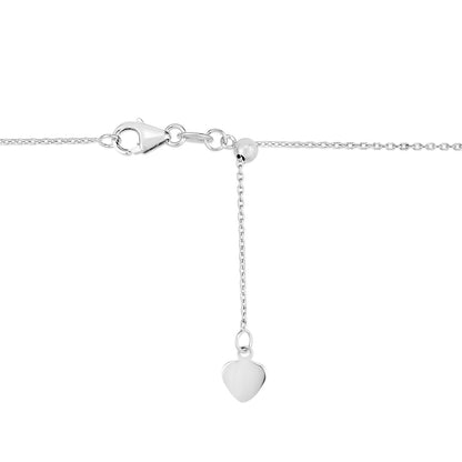 Adjustable Cable Chain in 14k White Gold (1.0mm)