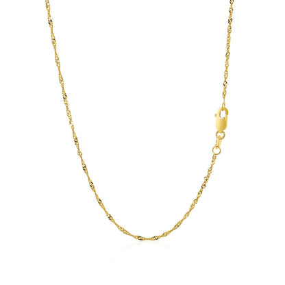 14k Yellow Gold Singapore Chain 1.5mm