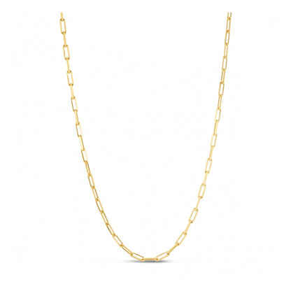 Sterling Silver Gold Plated Paperclip Chain (2.95 mm)
