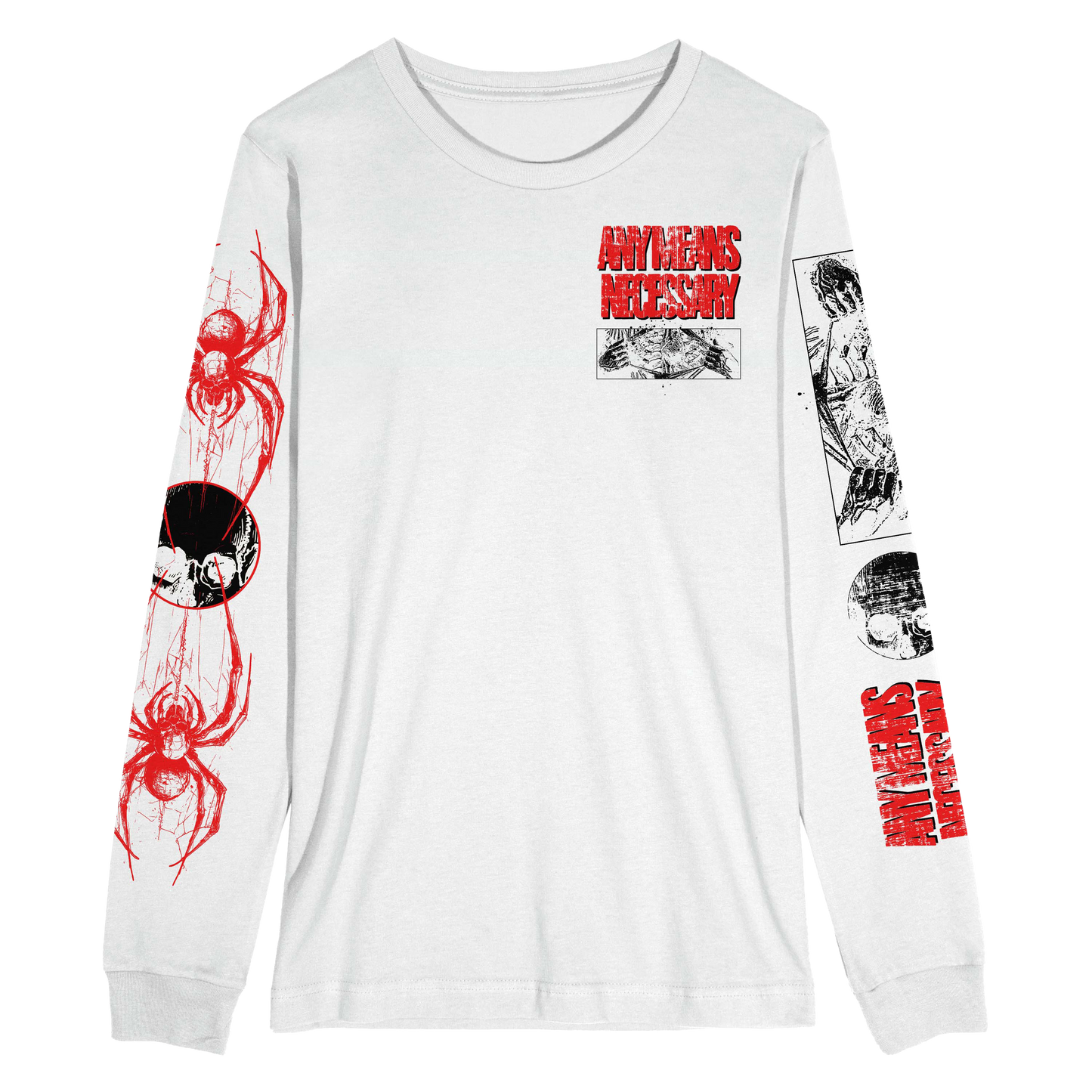 Death Weaver Long Sleeve T-Shirt White