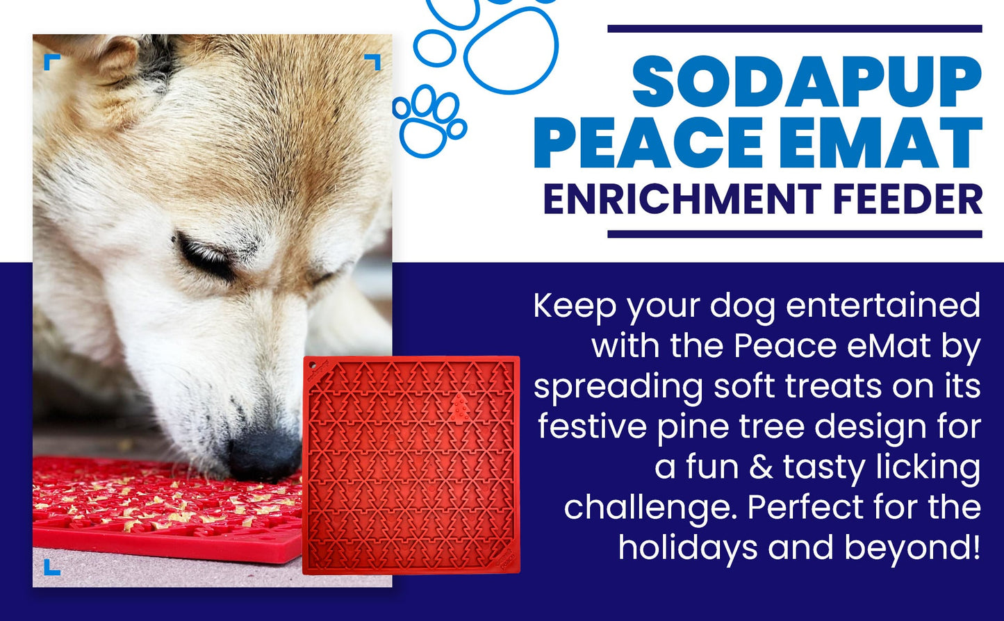 "Peace" Christmas Tree emat - Enrichment Lick Mat for Dogs and Cats | Christmas Tree design | SodaPup