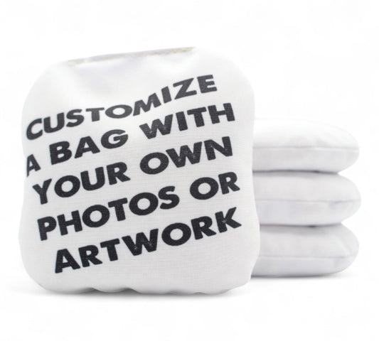 Custom back yard slick and stick cornhole bags (set of 8) - upload your custom design!