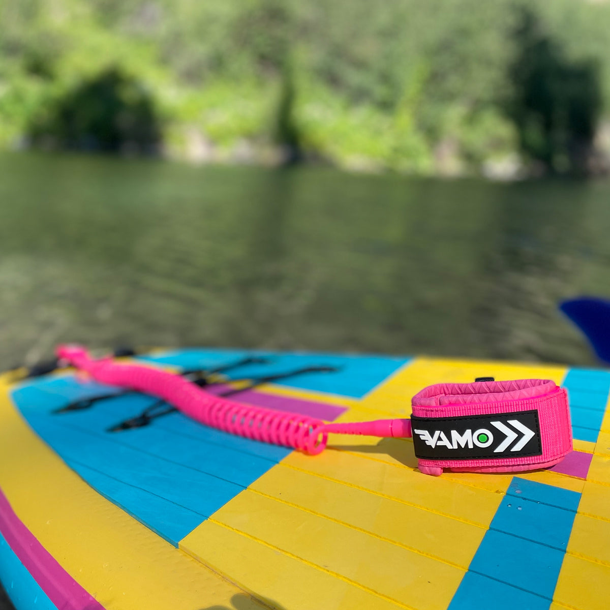 9' Full Coiled SUP Paddleboard Leash - Vibrant Collection