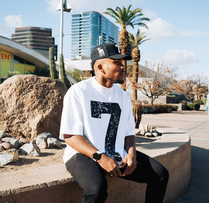 70x7 Drop Shoulder Tee (Super Oversized) - White