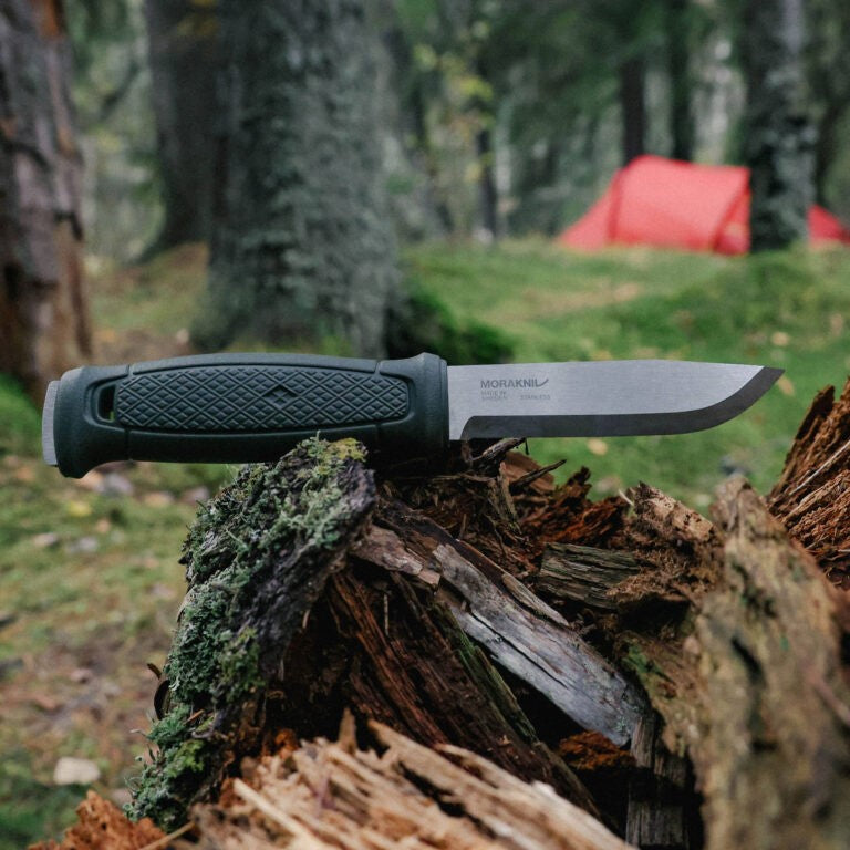 Mora Garberg Stainless Military Green with Simple Poly Sheath #14472