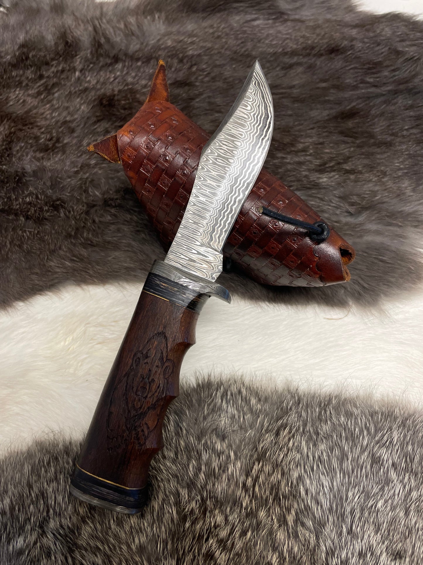 Grizzly Timberline Damascus Knife Damascus Knife TK-099  (Compact)
