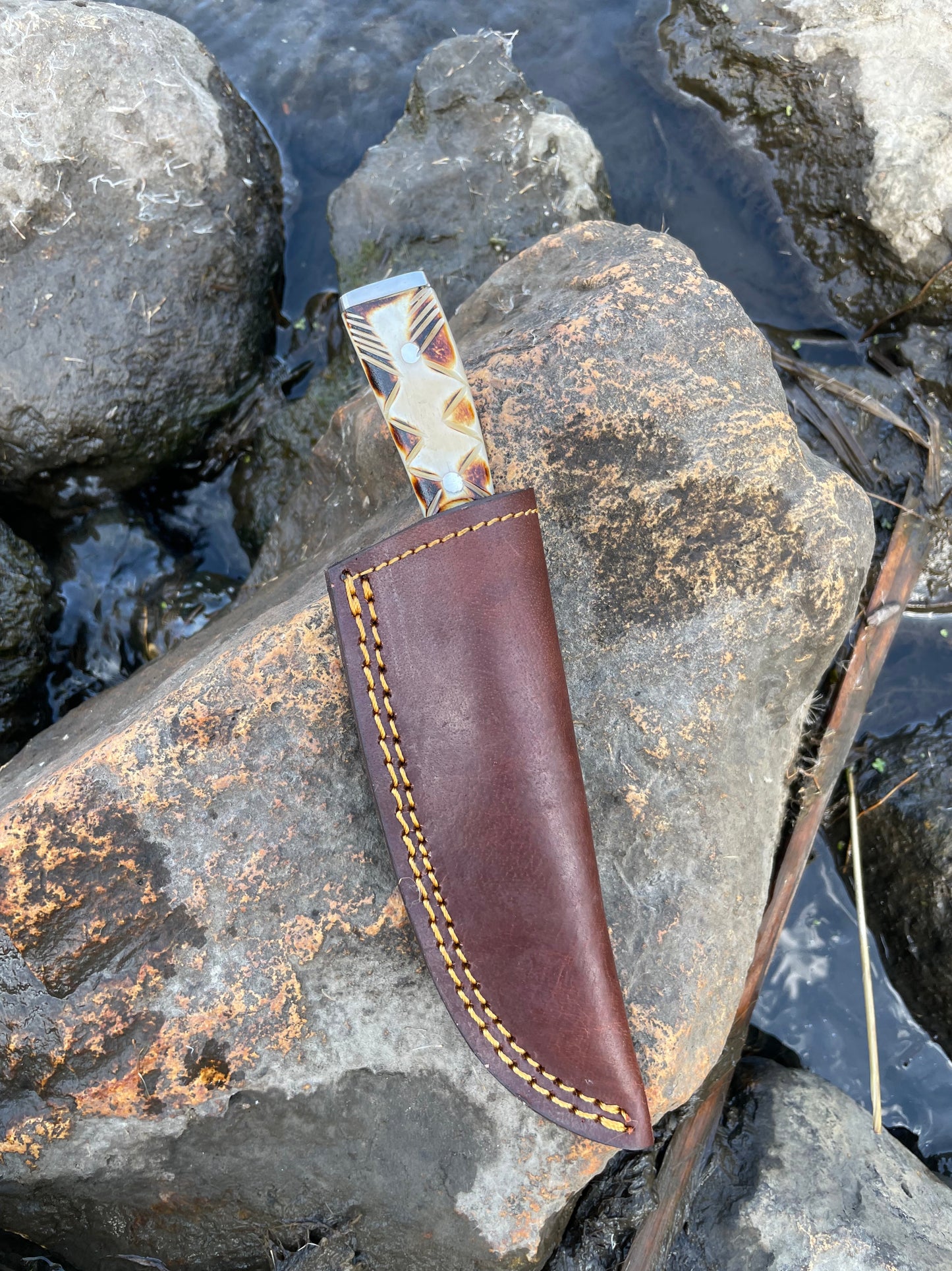 Handmade High Carbon Damascus Pairing and utility Knife TK-033