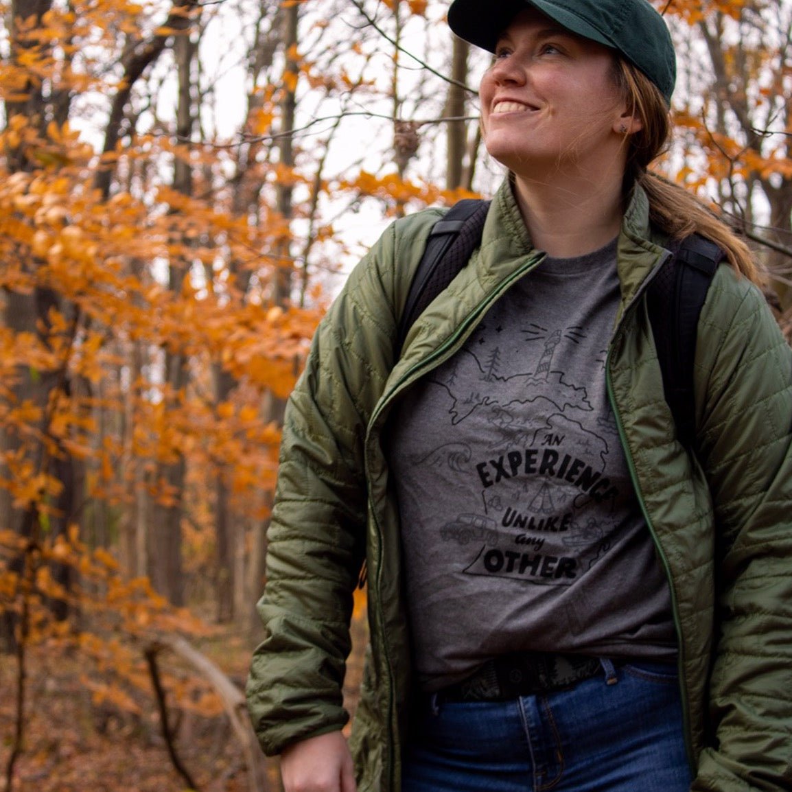 Mens Michigan Experience T-shirt - Grey Triblend-FINAL SALE