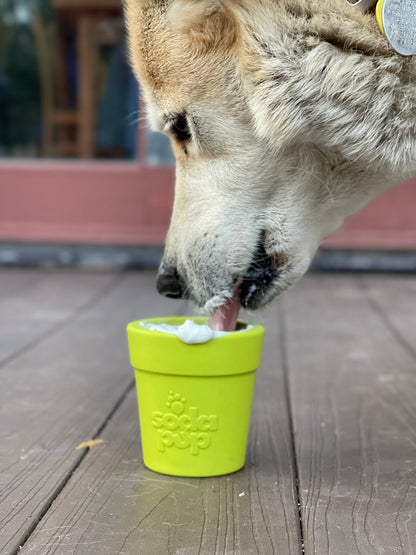 Large Flower Pot eCup Dog Treat Dispenser | Durable USA-Made Enrichment Toy | SodaPup