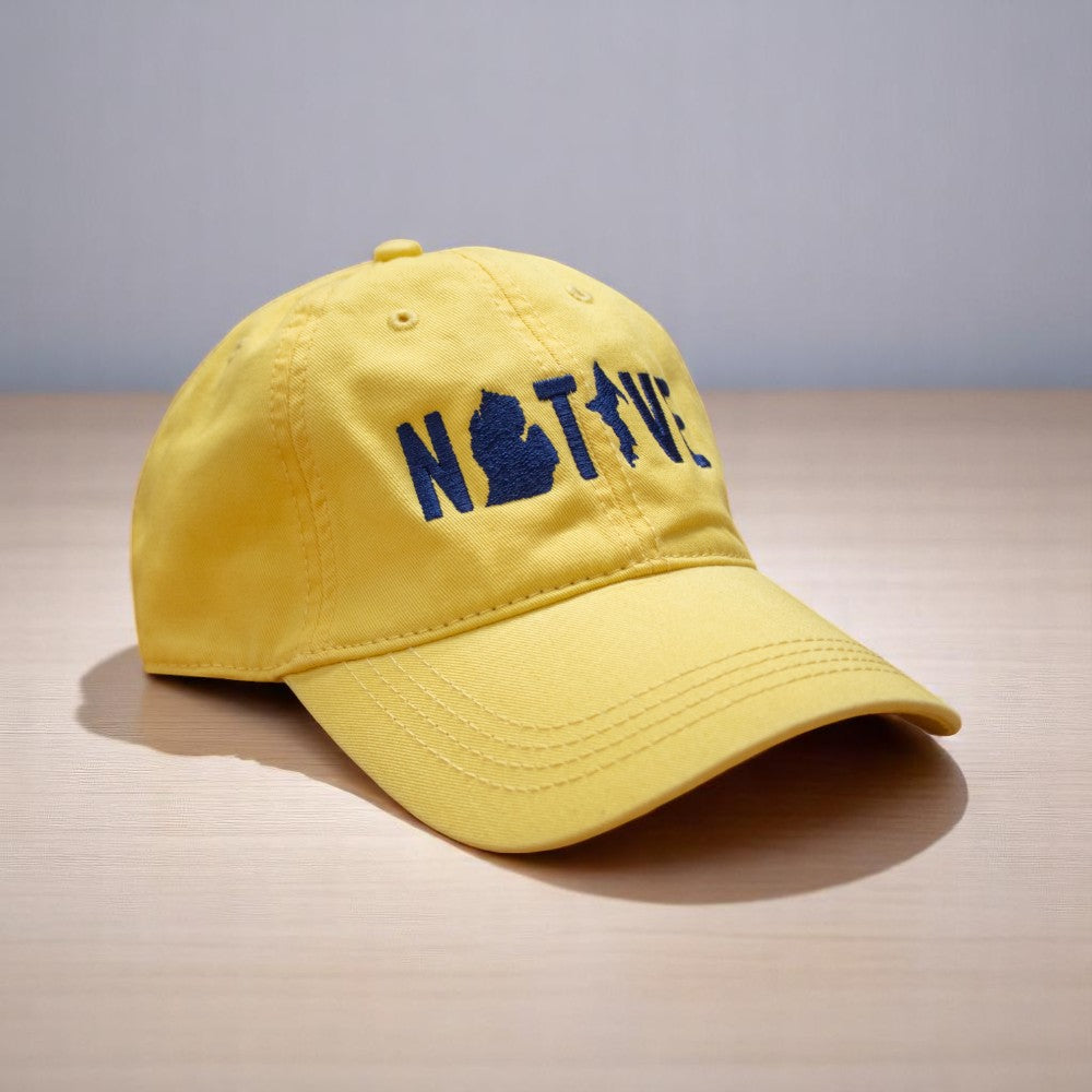 Hat - Michigan NATIVE Unstructured Yellow
