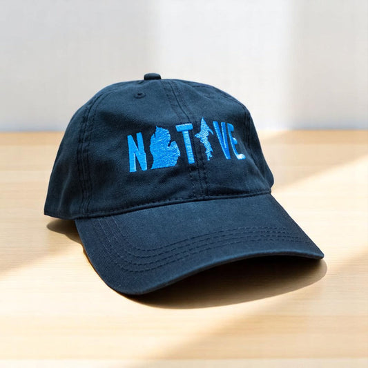 Hat - Michigan NATIVE Unstructured Black